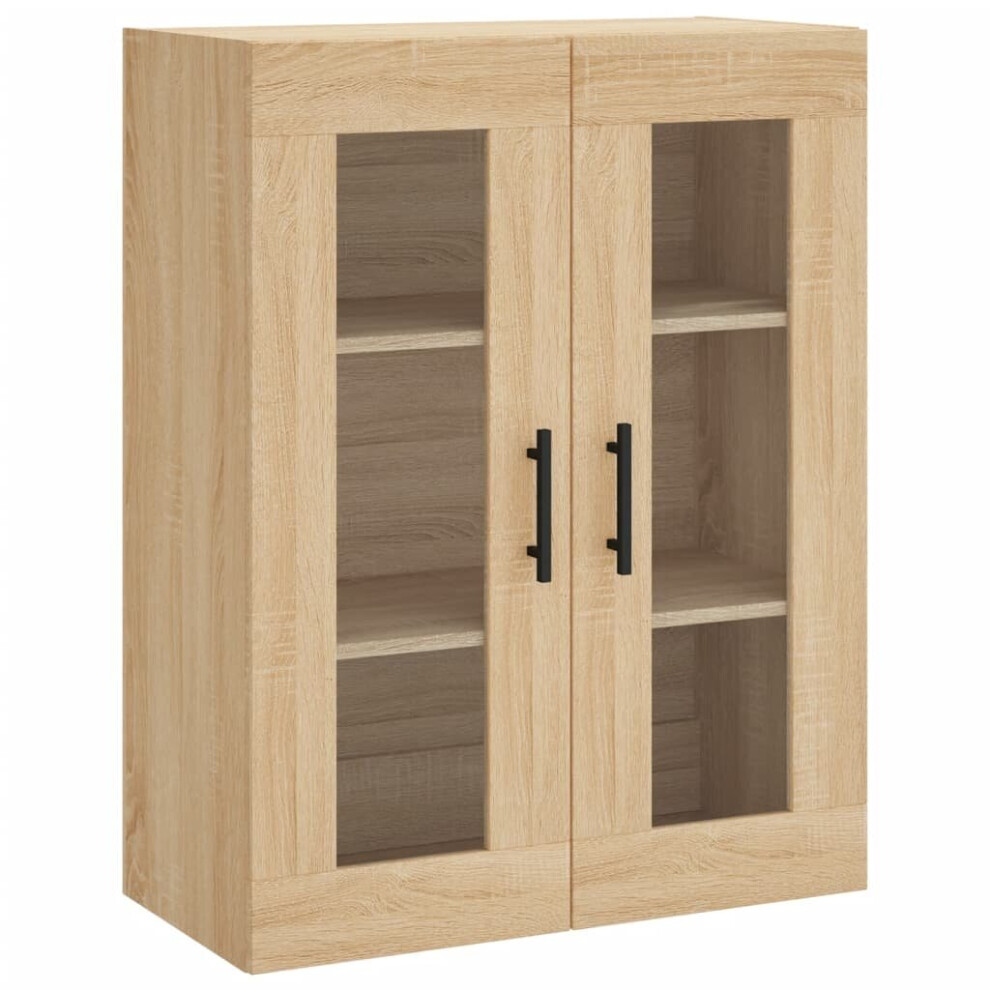 (sonoma oak) vidaXL Wall Mounted Cabinet Wall Storage Cabinet Grey Sonoma Engineered Wood