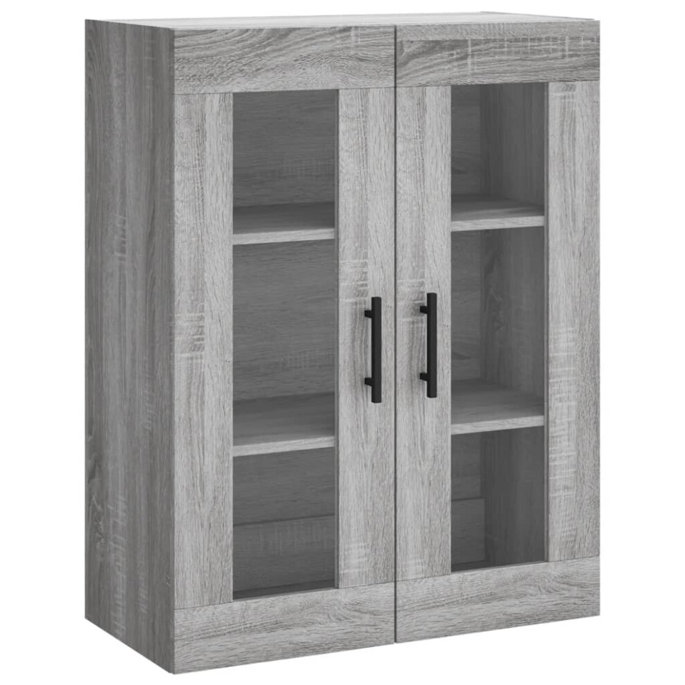 (grey sonoma) vidaXL Wall Mounted Cabinet Wall Storage Cabinet Grey Sonoma Engineered Wood