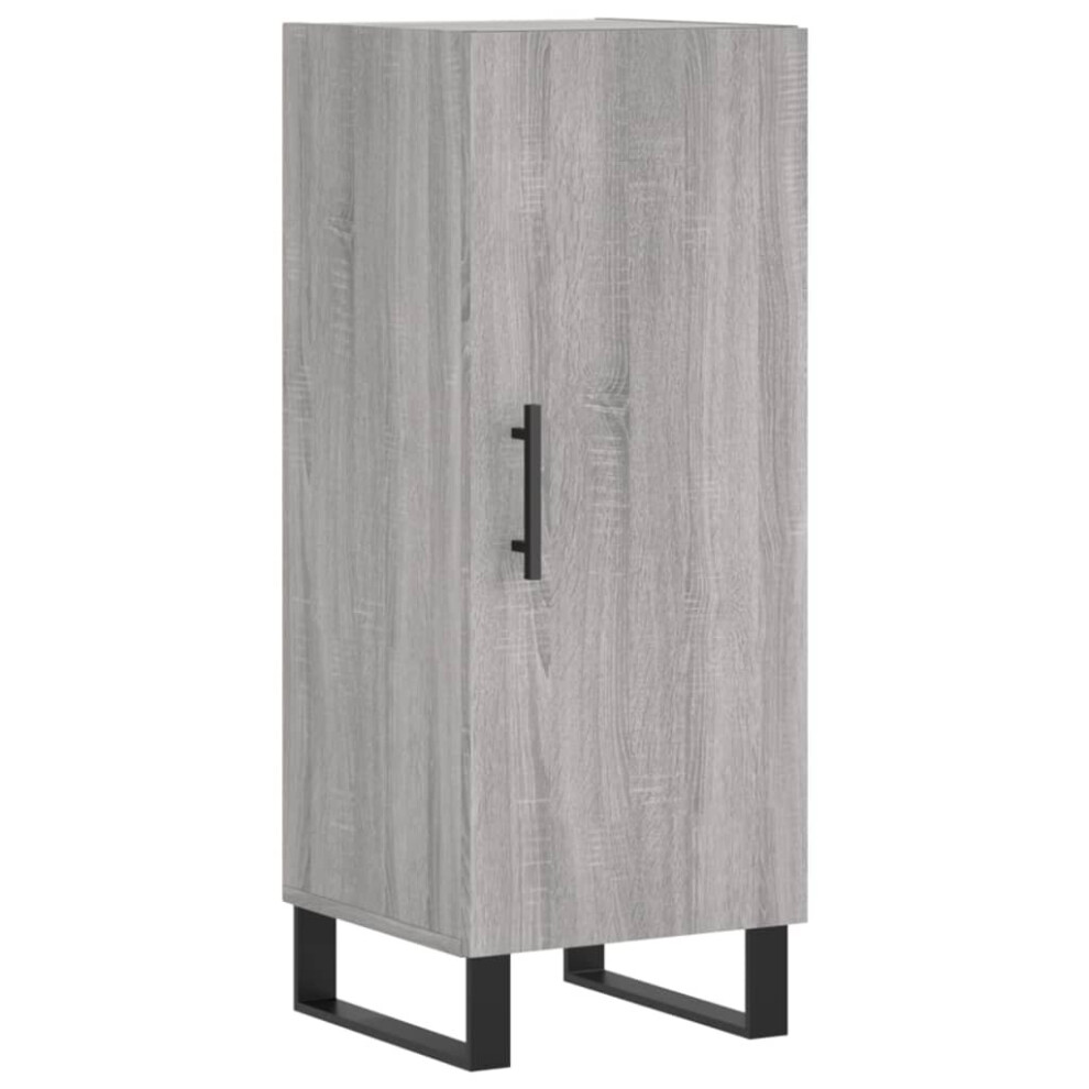 Vidaxl (Grey Sonoma) Sideboard Storage Cabinet Side Cabinet Cupboard White Engineered Wood