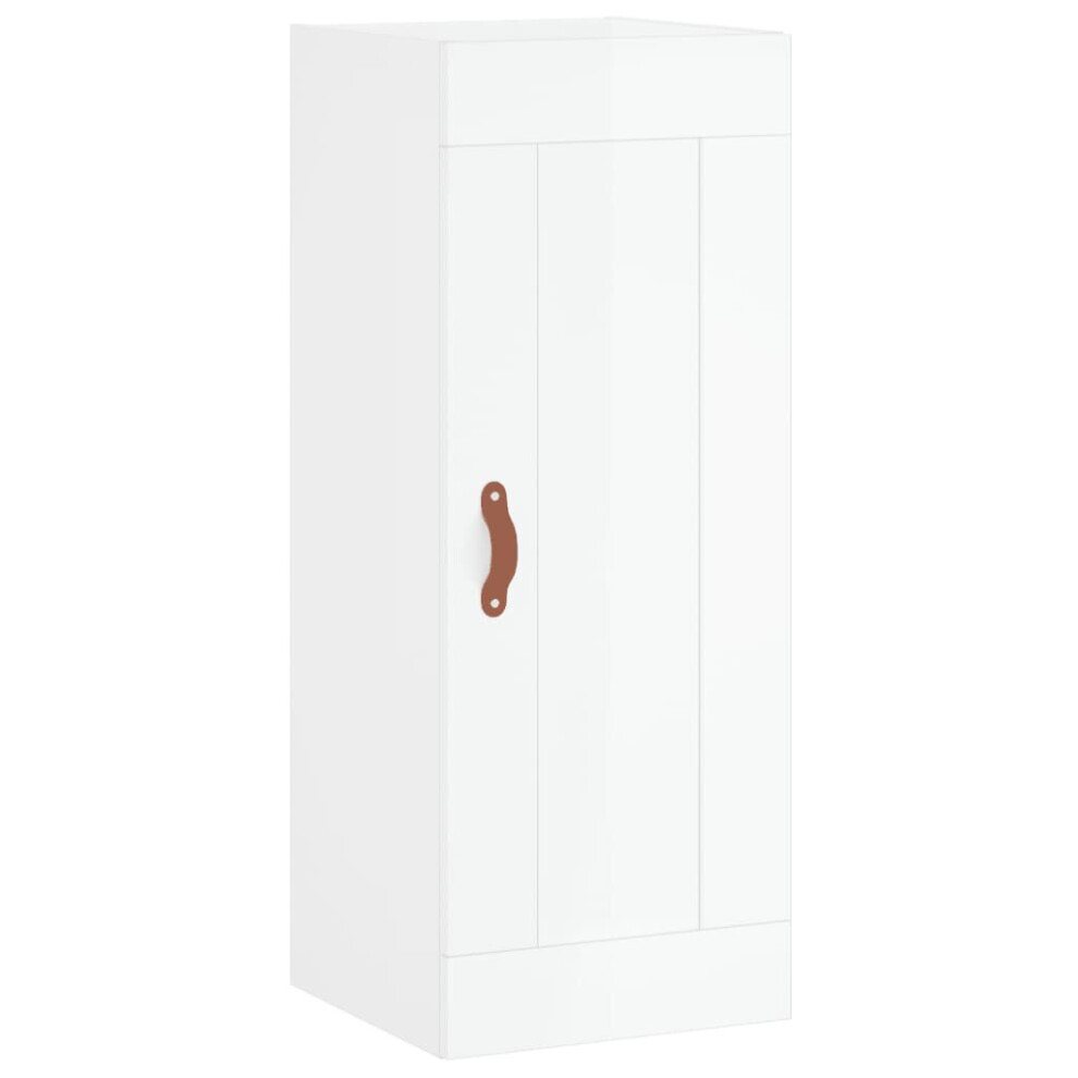 (high gloss white) vidaXL Wall Mounted Cabinet Bathroom Cabinet Cupboard White Engineered Wood