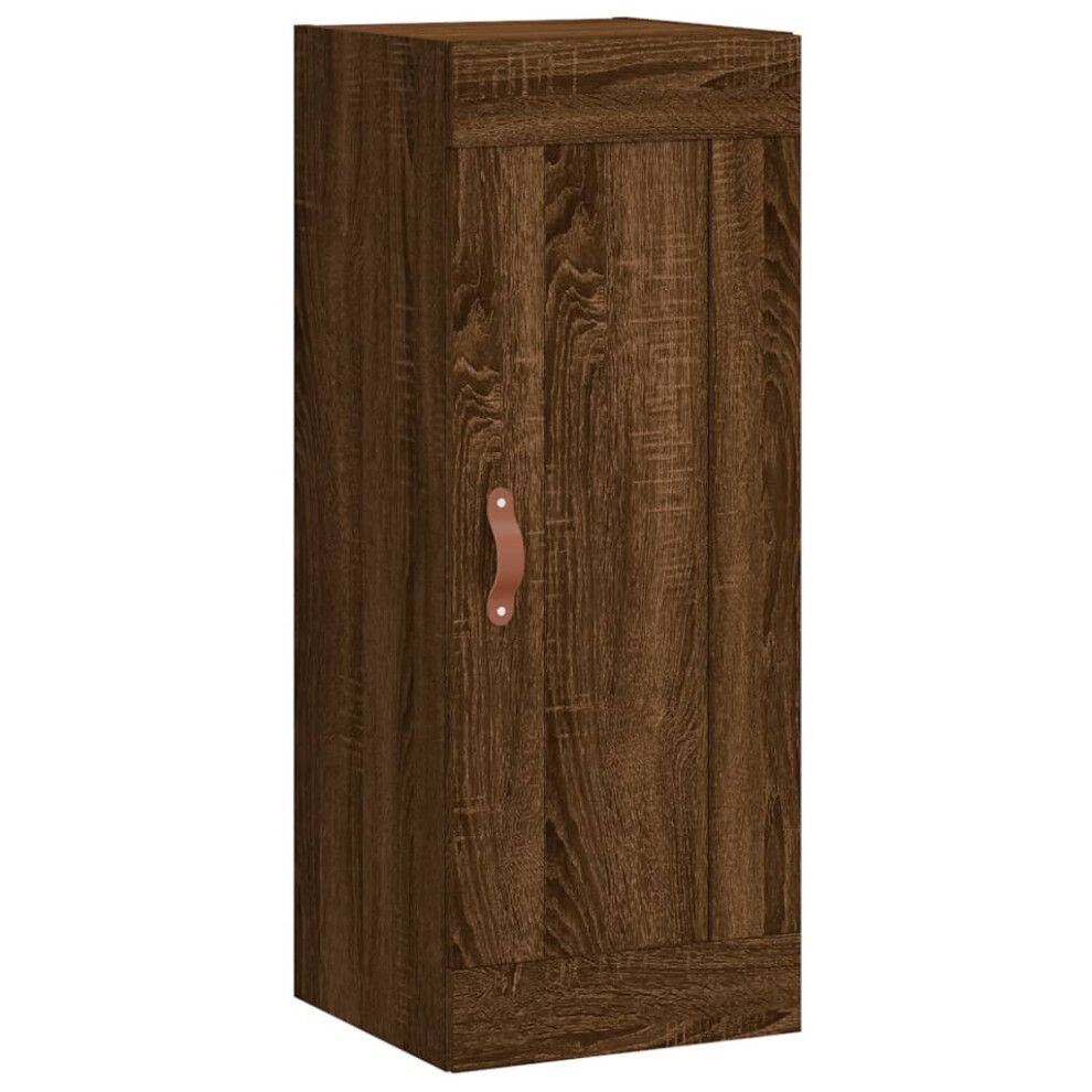 (brown oak) vidaXL Wall Mounted Cabinet Bathroom Cabinet Cupboard White Engineered Wood