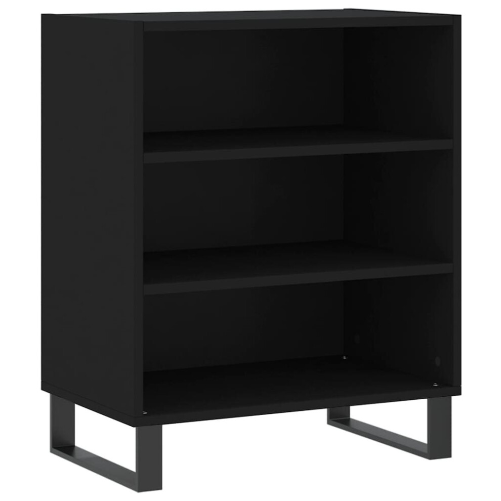 Vidaxl (Black) Sideboard Storage Cabinet Cupboard Side Cabinet White Engineered Wood