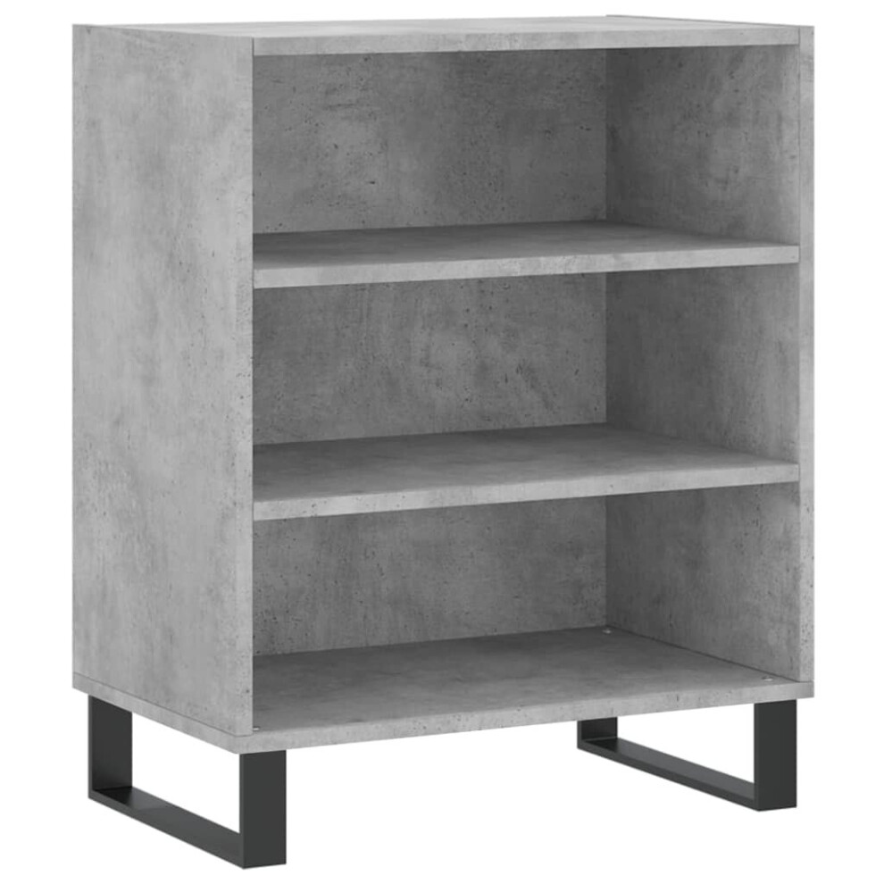 (concrete grey) vidaXL Sideboard Storage Cabinet Cupboard Side Cabinet White Engineered Wood