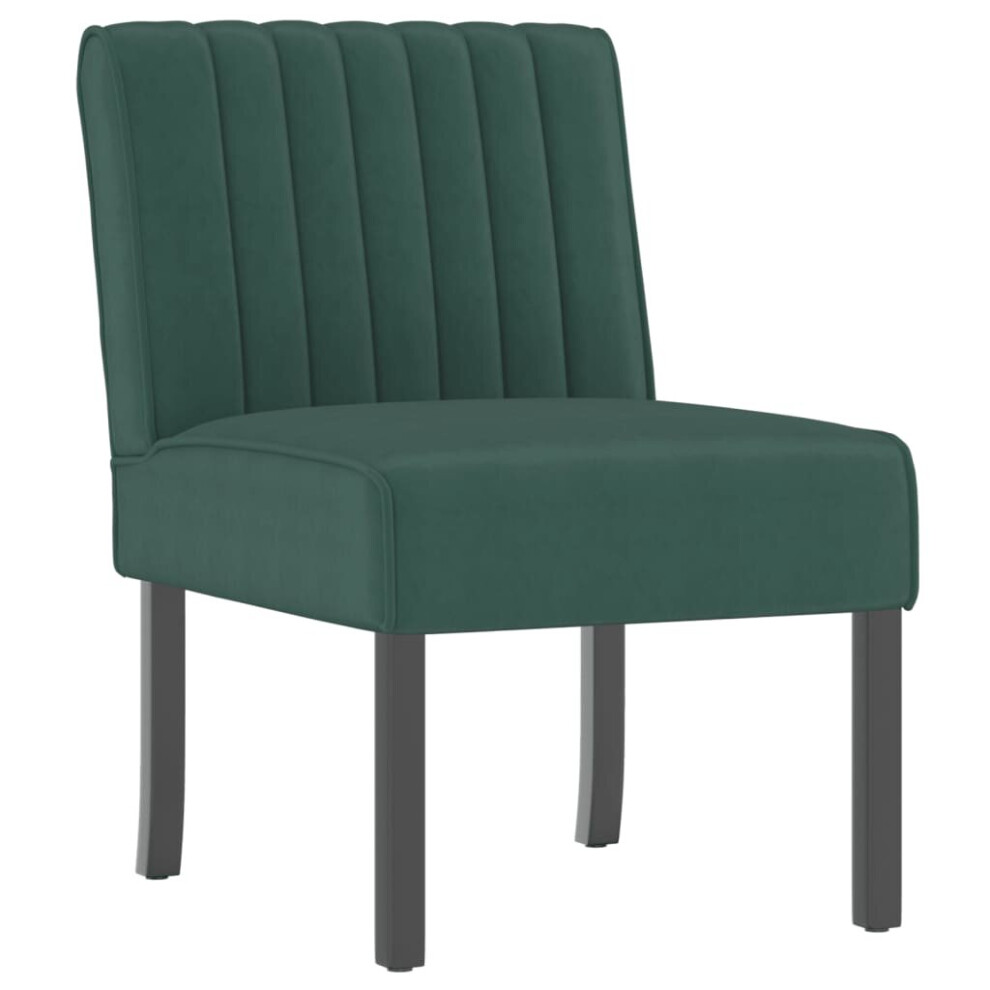 (dark green) vidaXL Slipper Chair Accent Chair Velvet Chair Single Sofa Chair Blue Velvet