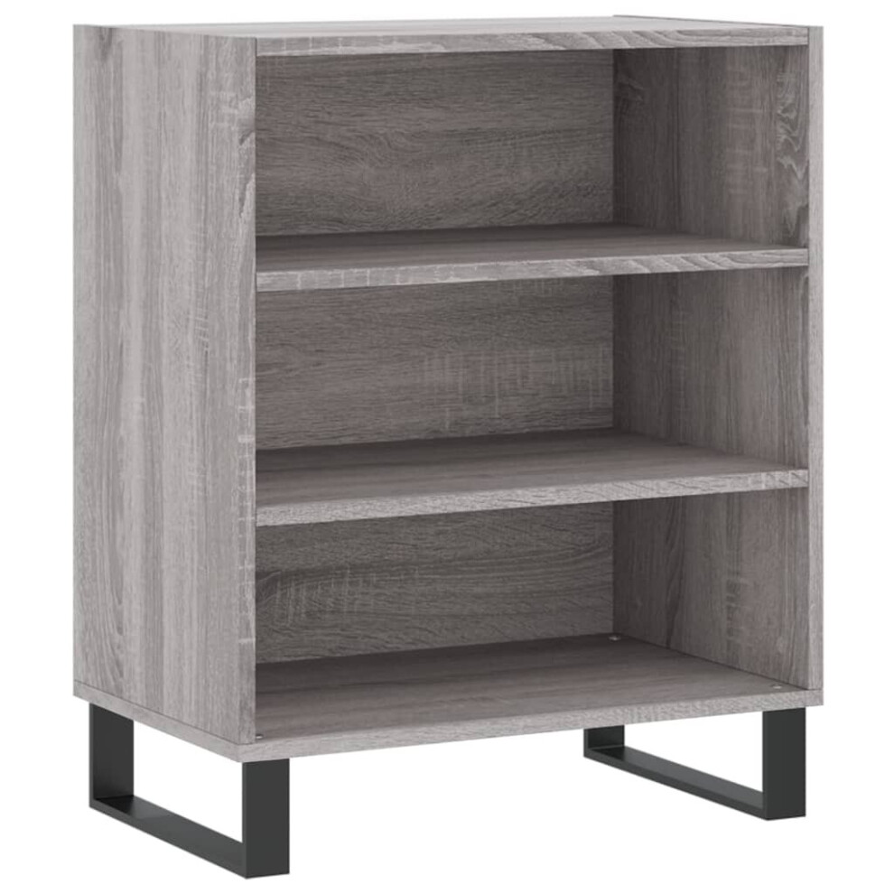 (grey sonoma) vidaXL Sideboard Storage Cabinet Cupboard Side Cabinet White Engineered Wood