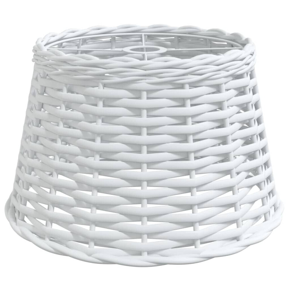 vidaXL Ceiling Lamp Shade White Wicker Ø38x23 cm - Image 2
