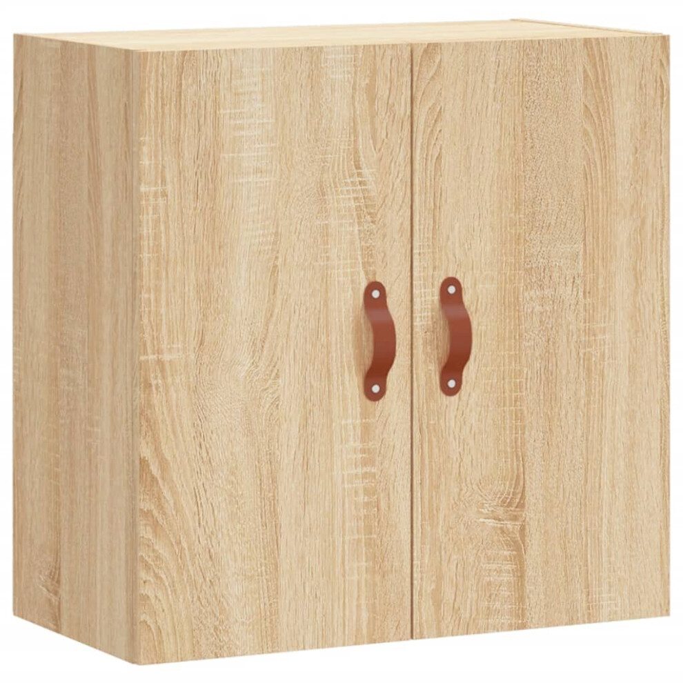 Vidaxl (Sonoma Oak) Wall Cabinet Storage Cabinet Display Cabinet Engineered Wood White