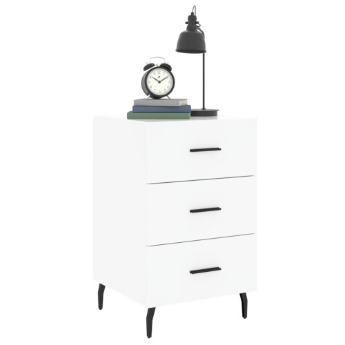 VidaXL (white) vidaXL Bedside Cabinet Bedside Table Nightstand Smoked Oak Engineered Wood 2