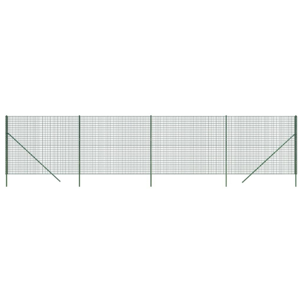 (green, 1.4 x 10 m) vidaXL Wire Mesh Fence Chain Link Fence Panel Green Galvanised Steel 1.4x10 m