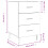 VidaXL (white) vidaXL Bedside Cabinet Bedside Table Nightstand Smoked Oak Engineered Wood 4