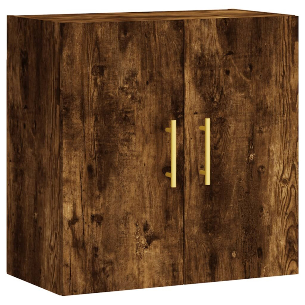 Vidaxl (Smoked Oak) Wall Cabinet Hanging Storage Cabinet Display Cabinet Engineered Wood
