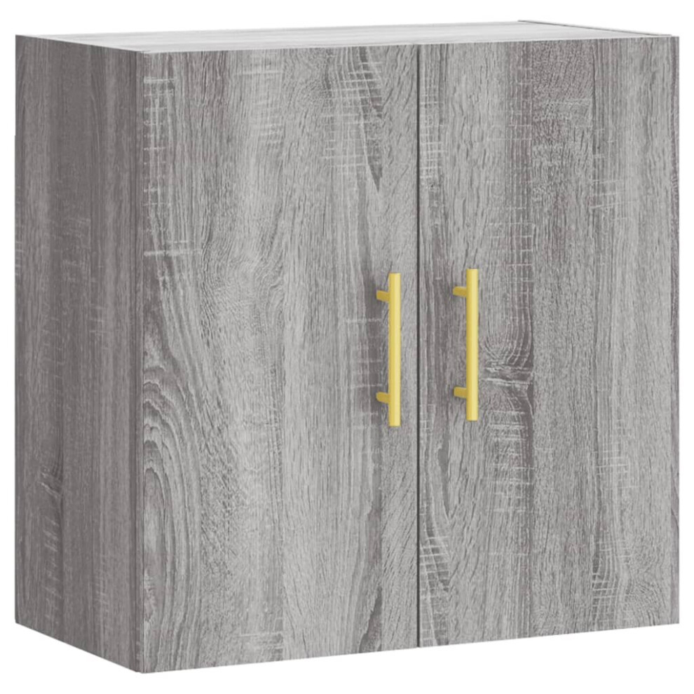 (grey sonoma) vidaXL Wall Cabinet Storage Cabinet Display Cabinet White Engineered Wood