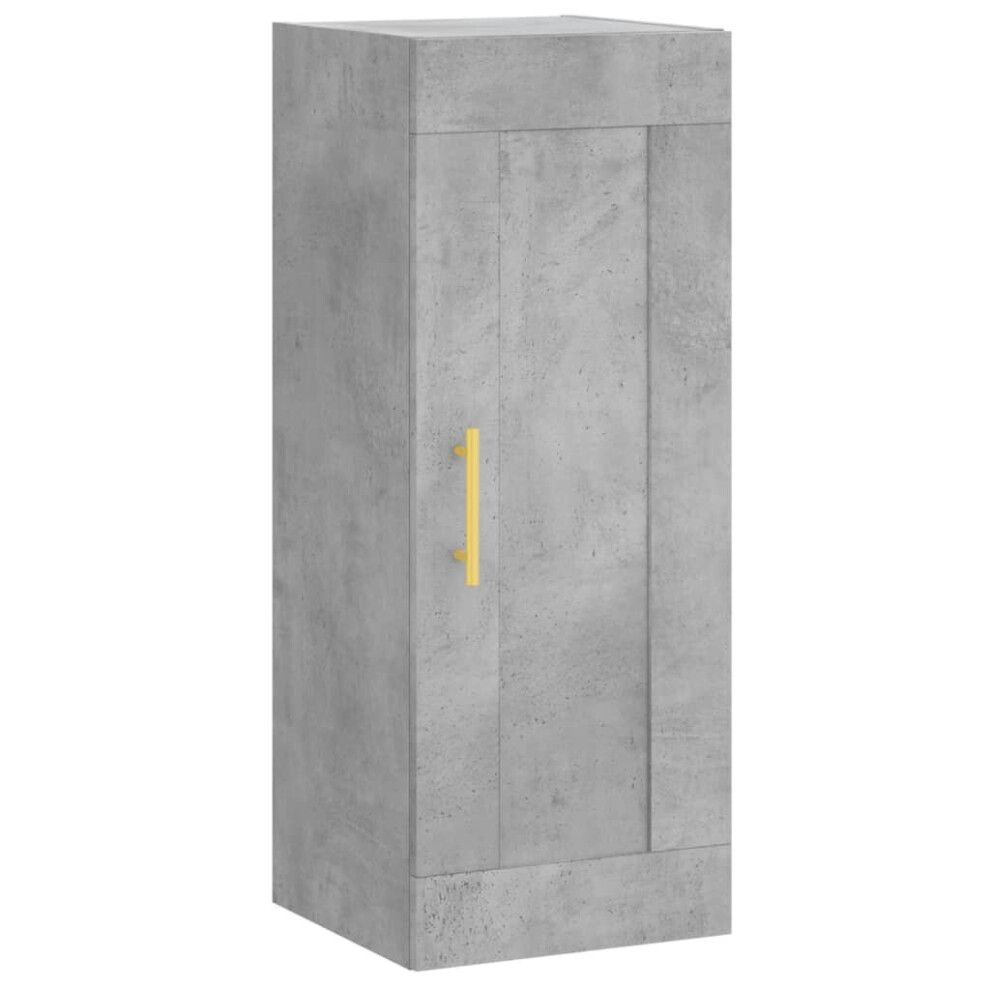 (concrete grey) vidaXL Wall Mounted Cabinet Storage Cabinet Side Cabinet White Engineered Wood