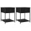 VidaXL (black, 2 pcs) vidaXL Bedside Tables Side Table Nightstand 2 pcs Sonoma Oak Engineered Wood 2