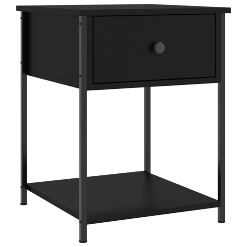 VidaXL (black, 2 pcs) vidaXL Bedside Tables Side Table Nightstand 2 pcs Sonoma Oak Engineered Wood 2