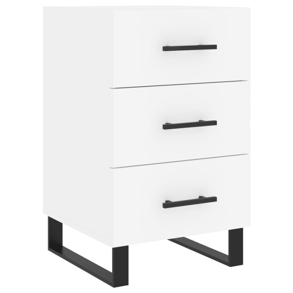 Vidaxl (White) Bedside Cabinet Bedside Table Nightstand Bedstand White Engineered Wood