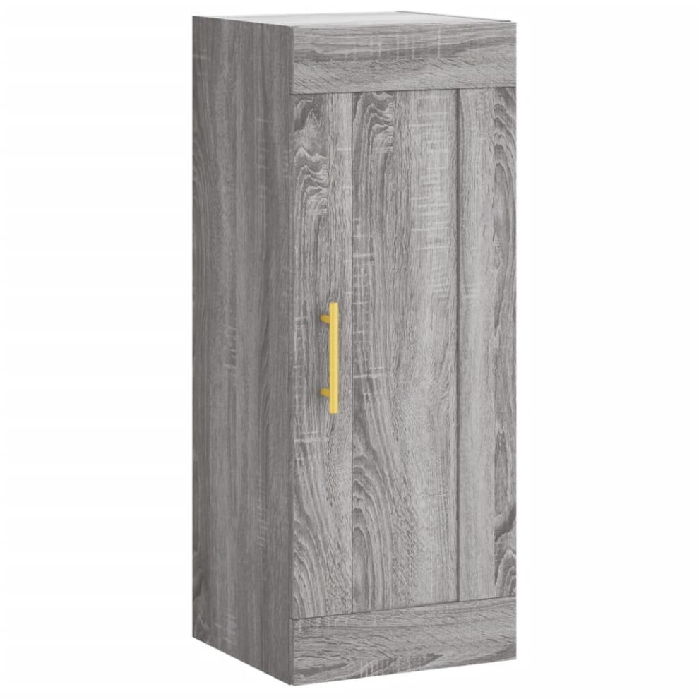 (grey sonoma) vidaXL Wall Mounted Cabinet Storage Cabinet Side Cabinet White Engineered Wood