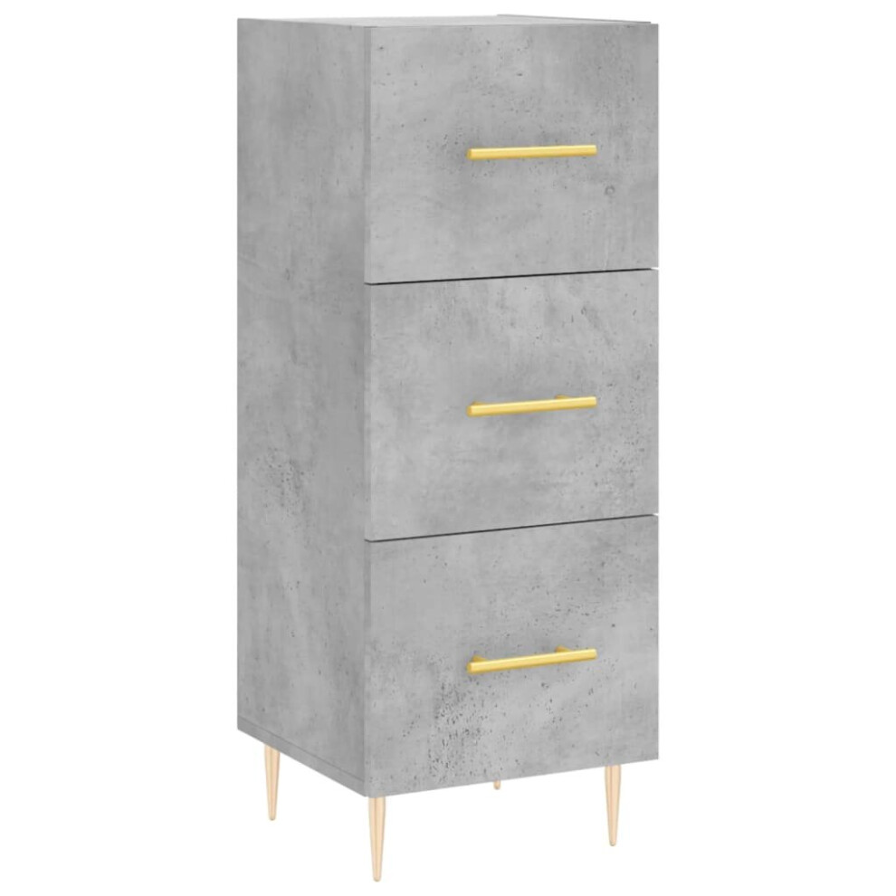 Vidaxl (Concrete Grey) Sideboard Storage Cabinet Cupboard Side Cabinet White Engineered Wood