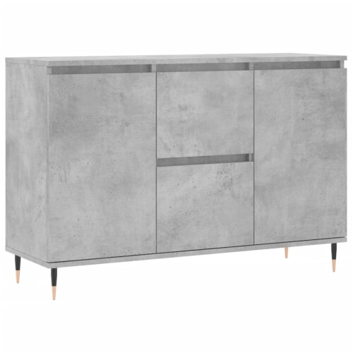 VidaXL (concrete grey) vidaXL Sideboard Storage Cabinet Cupboard Side Cabinet White Engineered Wood 1