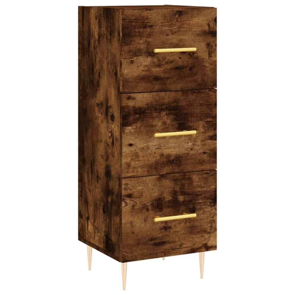 (smoked oak) vidaXL Sideboard Storage Cabinet Cupboard Side Cabinet White Engineered Wood