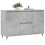 VidaXL (concrete grey) vidaXL Sideboard Storage Cabinet Cupboard Side Cabinet White Engineered Wood 3