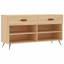 (sonoma oak) vidaXL Shoe Bench Shoe Shelf Hallway Shoe Storage Cabinet Engineered Wood
