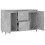 VidaXL (concrete grey) vidaXL Sideboard Storage Cabinet Cupboard Side Cabinet White Engineered Wood 6