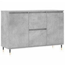 (concrete grey) vidaXL Sideboard Storage Cabinet Cupboard Side Cabinet White Engineered Wood