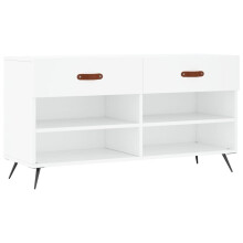 (white) vidaXL Shoe Bench Shoe Shelf Hallway Shoe Storage Cabinet Engineered Wood