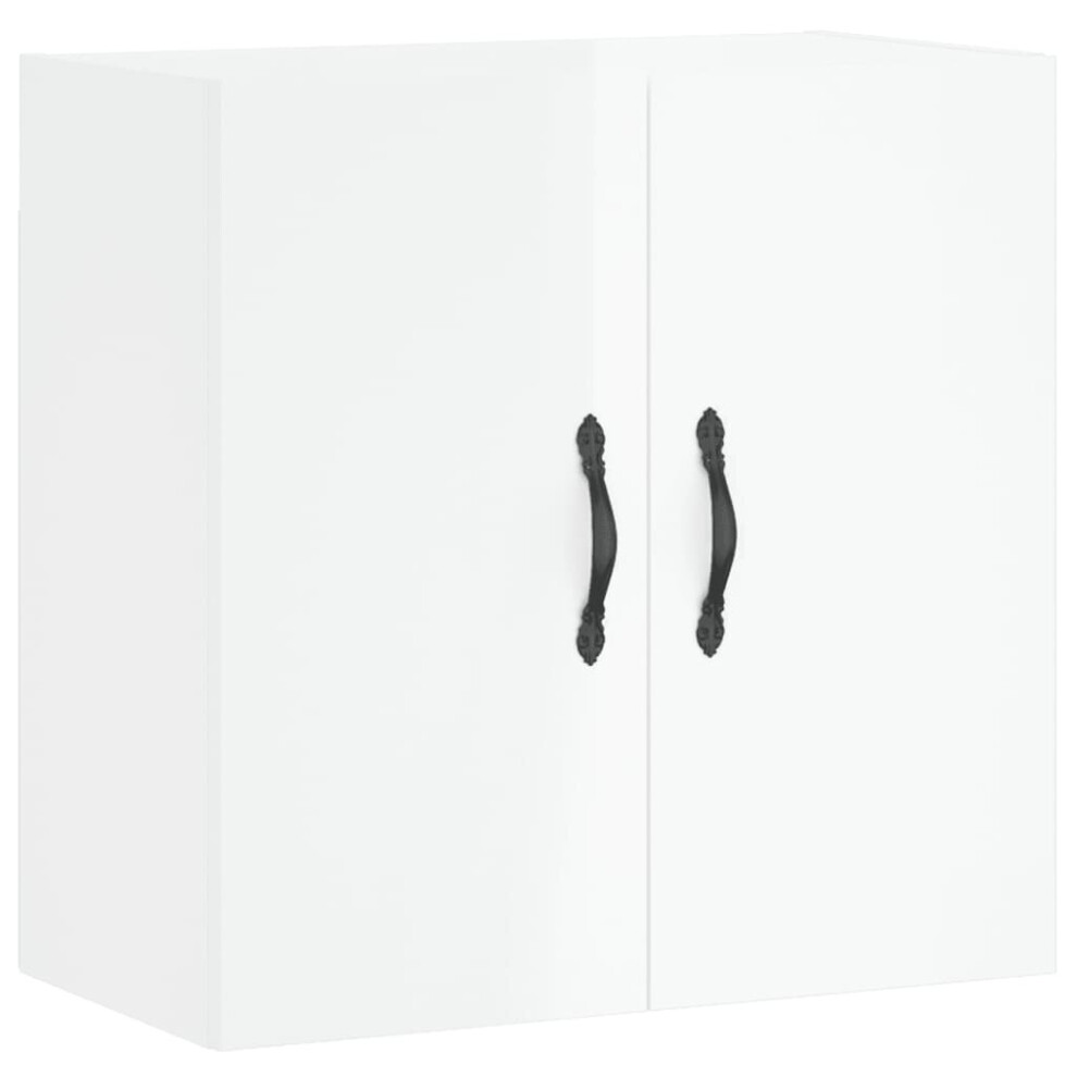 (high gloss white) vidaXL Wall Cabinet Storage Cabinet Display Cabinet White Engineered Wood