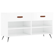 (high gloss white) vidaXL Shoe Bench Shoe Shelf Hallway Shoe Storage Cabinet Engineered Wood