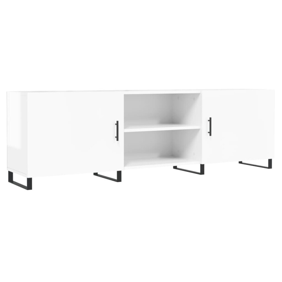 (high gloss white) vidaXL TV Cabinet TV Console Sideboard Media Console White Engineered Wood