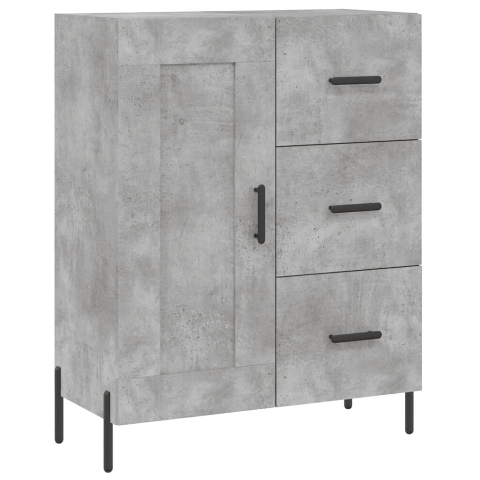 (concrete grey) vidaXL Sideboard Storage Cabinet Cupboard Side Cabinet Brown Oak Engineered Wood