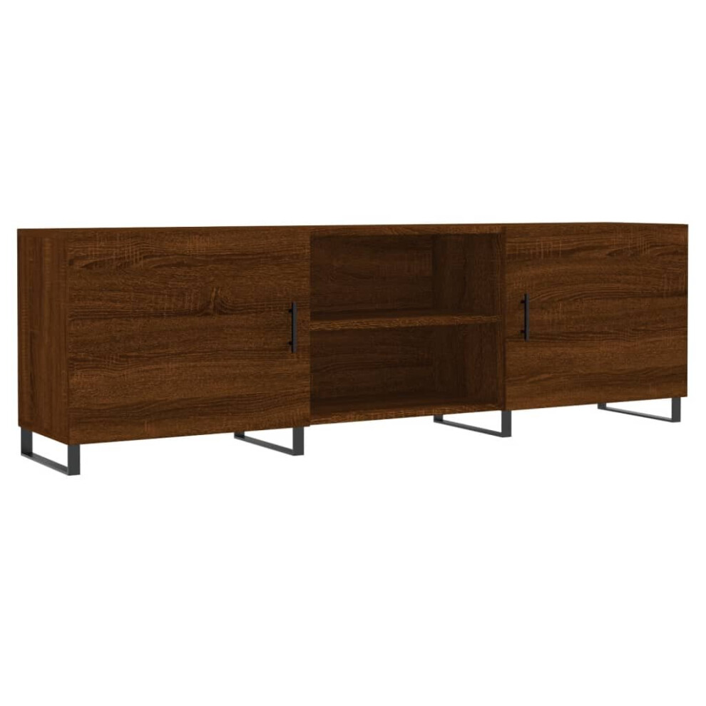 (brown oak) vidaXL TV Cabinet TV Console Sideboard Media Console White Engineered Wood