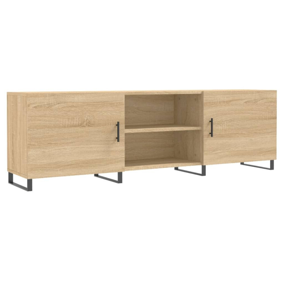 Vidaxl (Sonoma Oak) Tv Cabinet Tv Console Sideboard Media Console Engineered Wood White