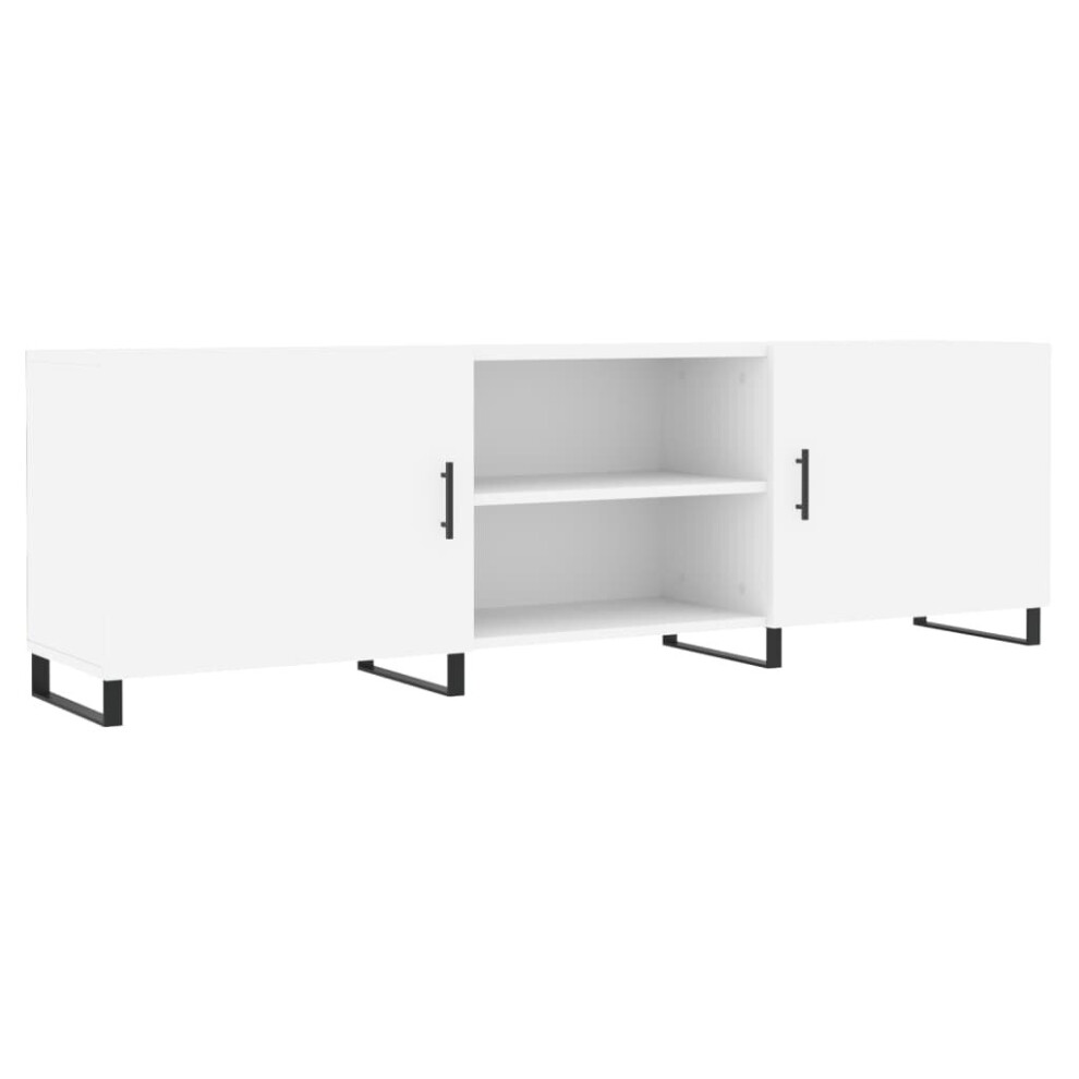 (white) vidaXL TV Cabinet TV Console Sideboard Media Console White Engineered Wood