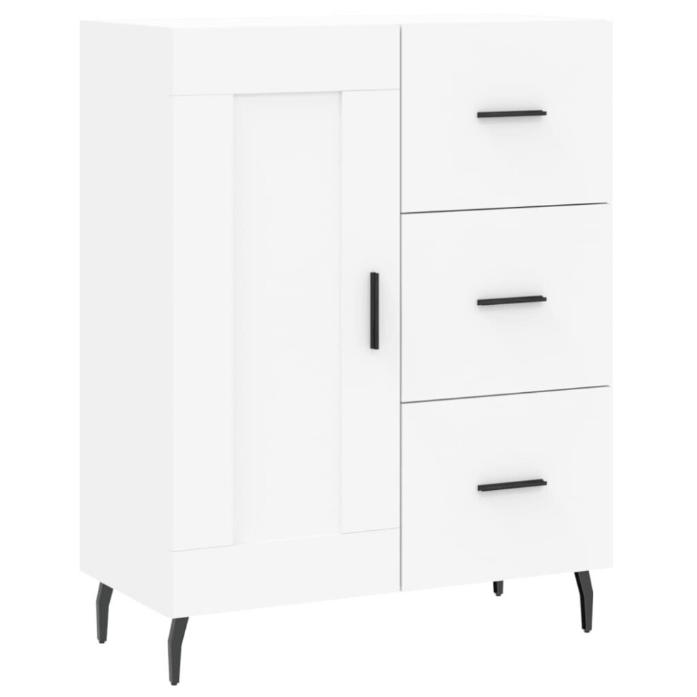 Vidaxl (White) Sideboard Storage Cabinet Side Cabinet Cupboard Engineered Wood White