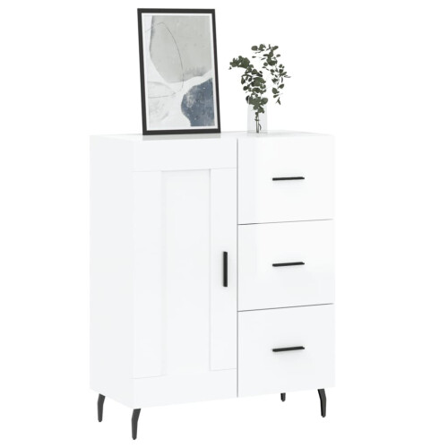 VidaXL (high gloss white) vidaXL Sideboard Storage Cabinet Side Cabinet Cupboard White Engineered Wood 2