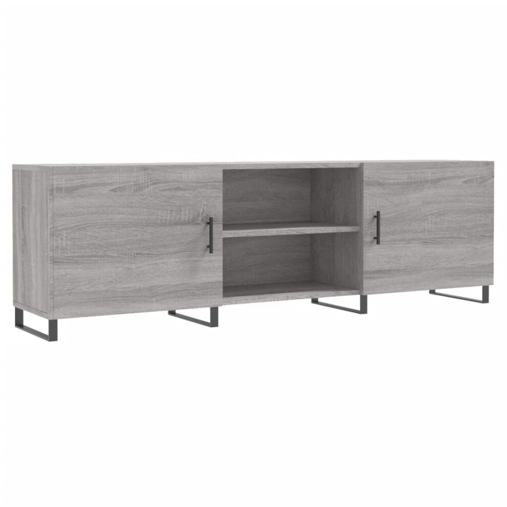 (grey sonoma) vidaXL TV Cabinet TV Console Sideboard Media Console White Engineered Wood-image-OPC-PCB8KMV-NEW