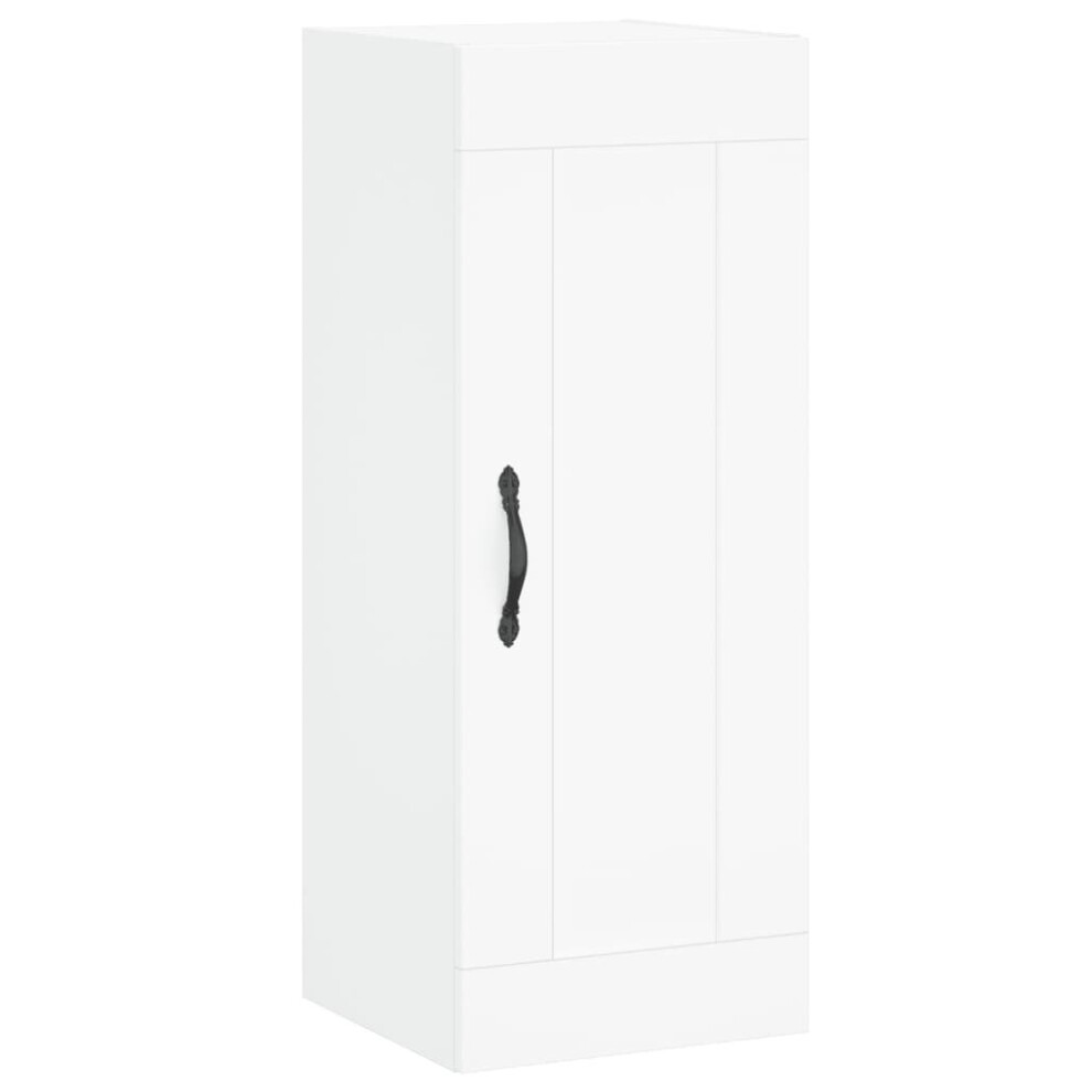 (white) vidaXL Wall Mounted Cabinet Bathroom Cabinet Cupboard White Engineered Wood