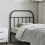 VidaXL (black, 80 cm) vidaXL Metal Headboard Bedroom Accessory Bed Header Decorative Bed Headboard 3