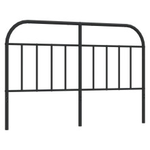 (black, 135 cm) vidaXL Metal Headboard Bedroom Accessory Bed Header Decorative Bed Headboard