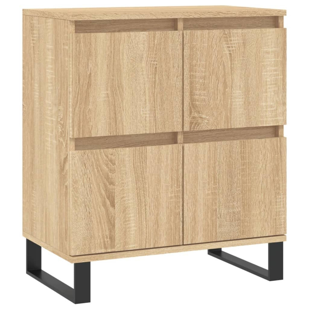 Vidaxl (Sonoma Oak) Sideboard Storage Cabinet Side Cabinet Cupboard White Engineered Wood