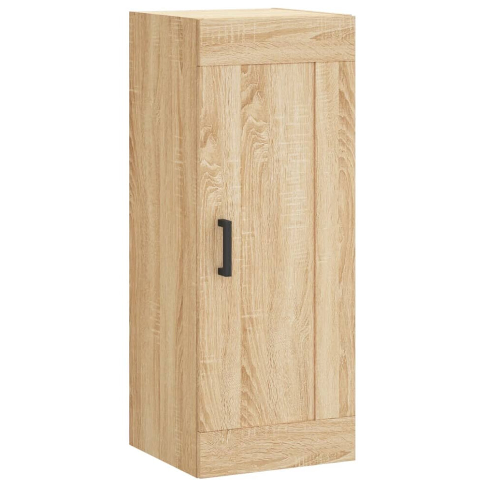 Vidaxl (Sonoma Oak) Wall Mounted Cabinet Storage Cabinet Side Cabinet White Engineered Wood