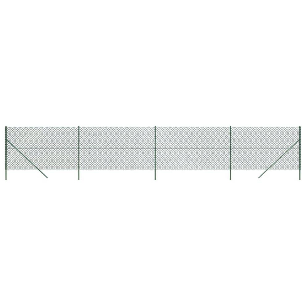 (green, 1.4 x 10 m) vidaXL Chain Link Fence Outdoor Mesh Fence Patio Wire Mesh Roll Garden Fence