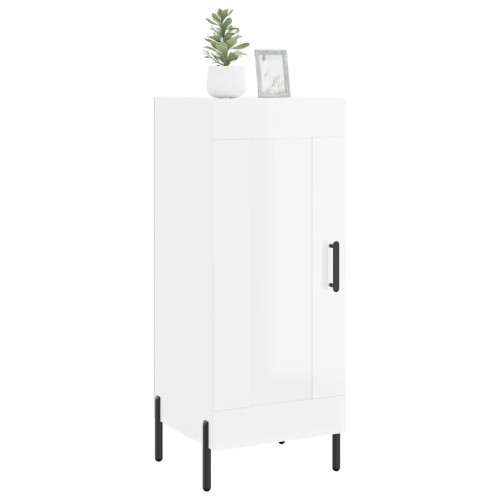 VidaXL (high gloss white) vidaXL Sideboard Storage Side Cabinet Cupboard Sonoma Oak Engineered Wood 2