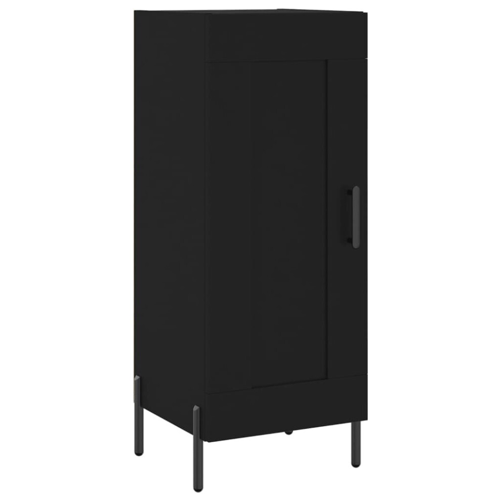 (black) vidaXL Sideboard Storage Side Cabinet Cupboard Sonoma Oak Engineered Wood