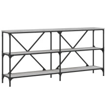 (grey sonoma, 160 x 30 x 75 cm/ 1 pcs) vidaXL Console Table Side Table Sideboard End Table Engineered Wood and Iron