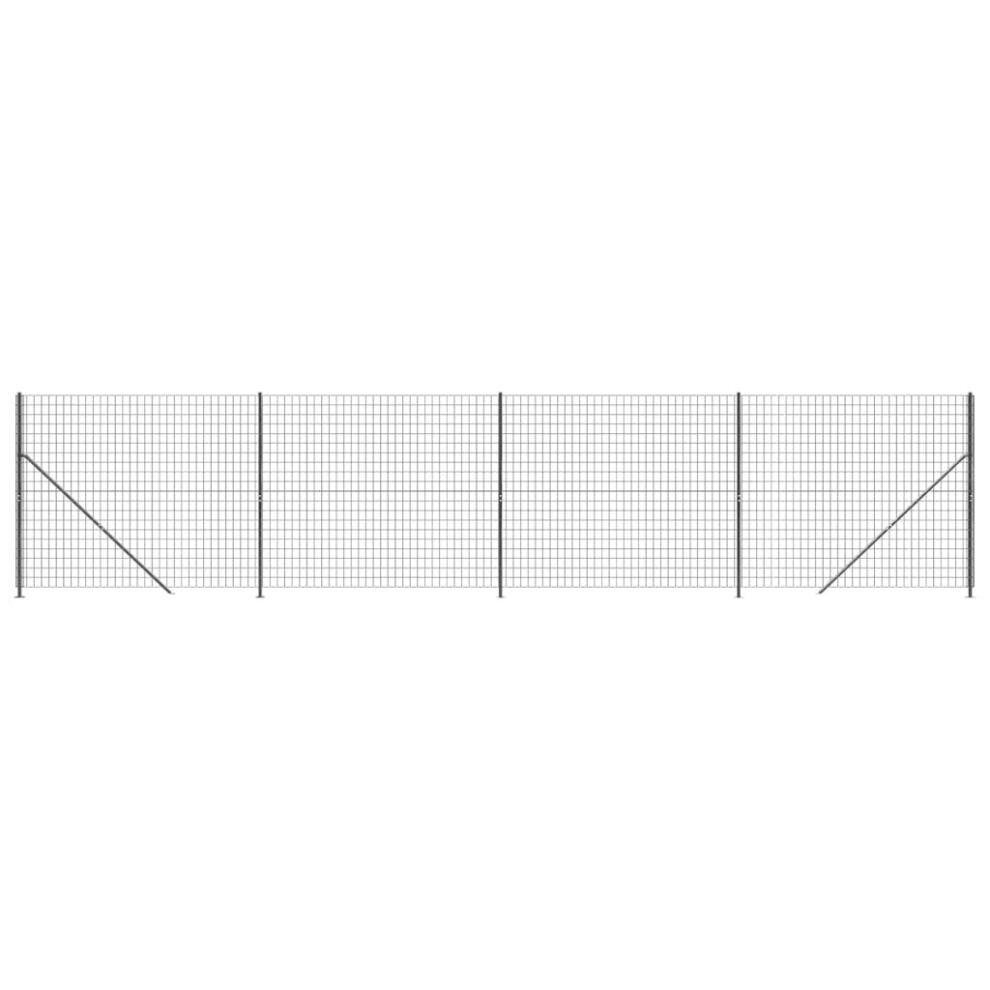 (anthracite, 1.4 x 10 m) vidaXL Wire Mesh Fence Garden Wire Fencing Mesh with Flange Anthracite 2x25 m