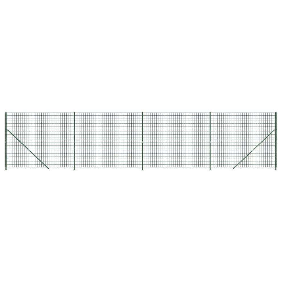 (green, 2 x 10 m) vidaXL Wire Mesh Fence Garden Wire Fencing Mesh with Flange Anthracite 2x25 m